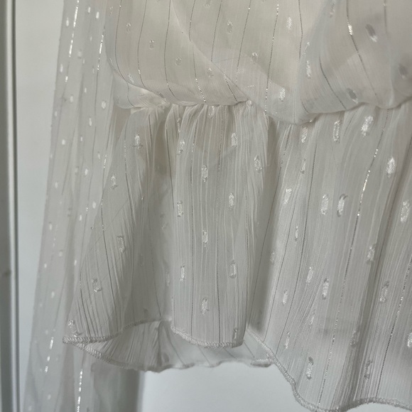 Nasty Gal - White Wrap Cropped Blouse - NWT - Picture 2 of 4